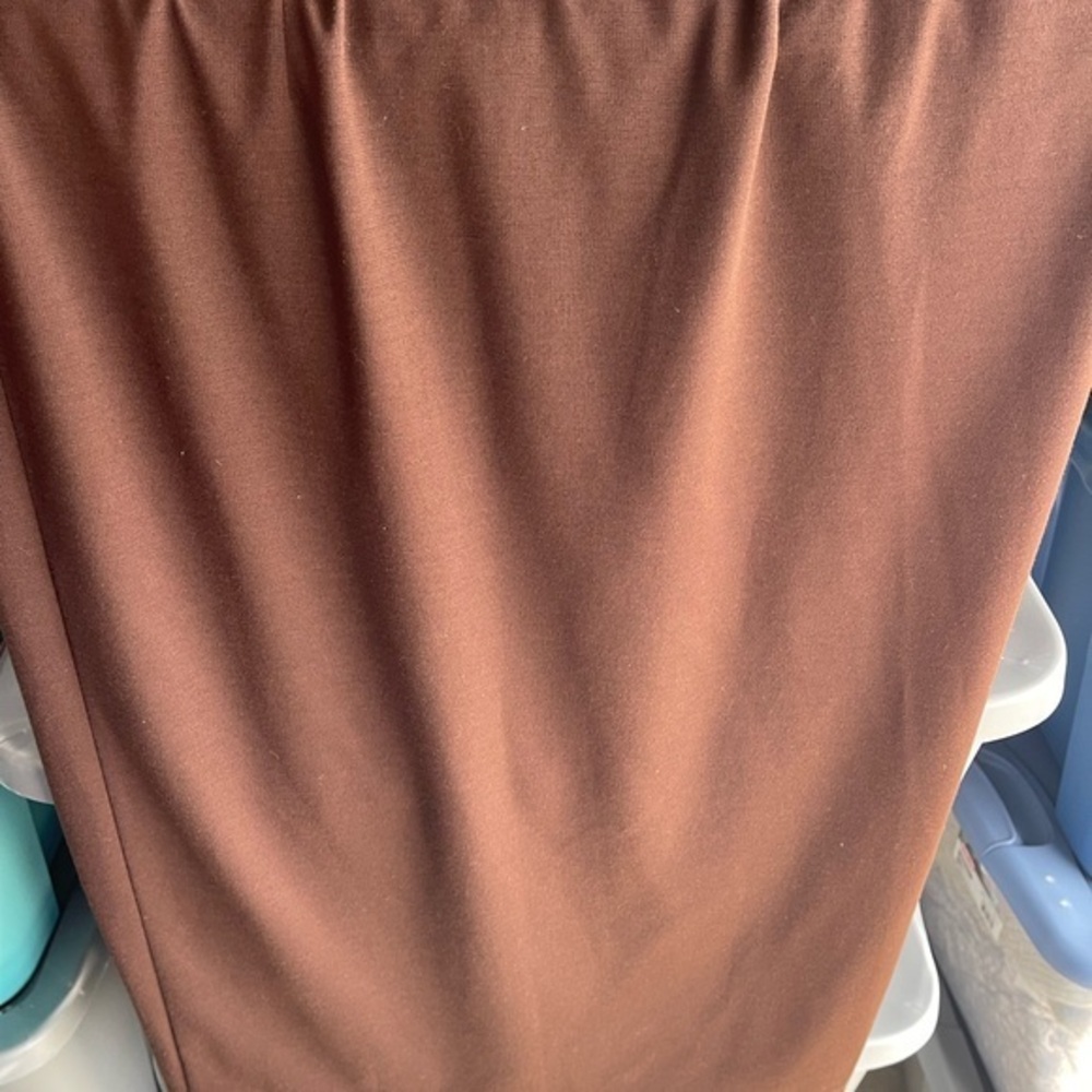 Slinky Brand Tummy Control Ponte Knit Pencil Skirt 680-654 Brown medium
